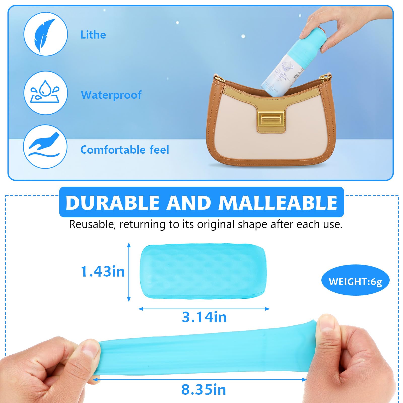 Lusofie 6 Pack Silicone Travel Bottle Covers - Leakproof Elastic Toiletry Caps for Cruise, Airplane & Camping - Universal Fit for Most Travel Size Bottles (Men & Women) | Perfect for TSA Liquids, Shampoo & Cosmetic Containers