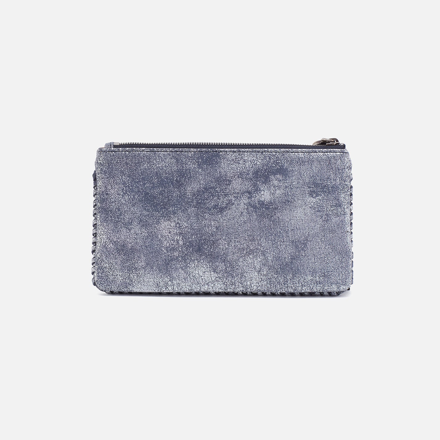 Stylish Foray Large Metallic Leather Wallet in Blue Pewter - Perfect for Everyday Use, Travel & Gift Giving