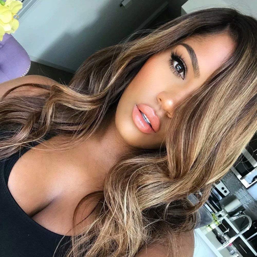 13x6 Lace Front Wig Brazilian Virgin Human Hair - Ombre Blonde Loose Wave Pre Plucked with Baby Hair | 150% Density 18 Inch Glueless Wig for Black Women | Perfect for Daily Wear, Parties & Special Occasions