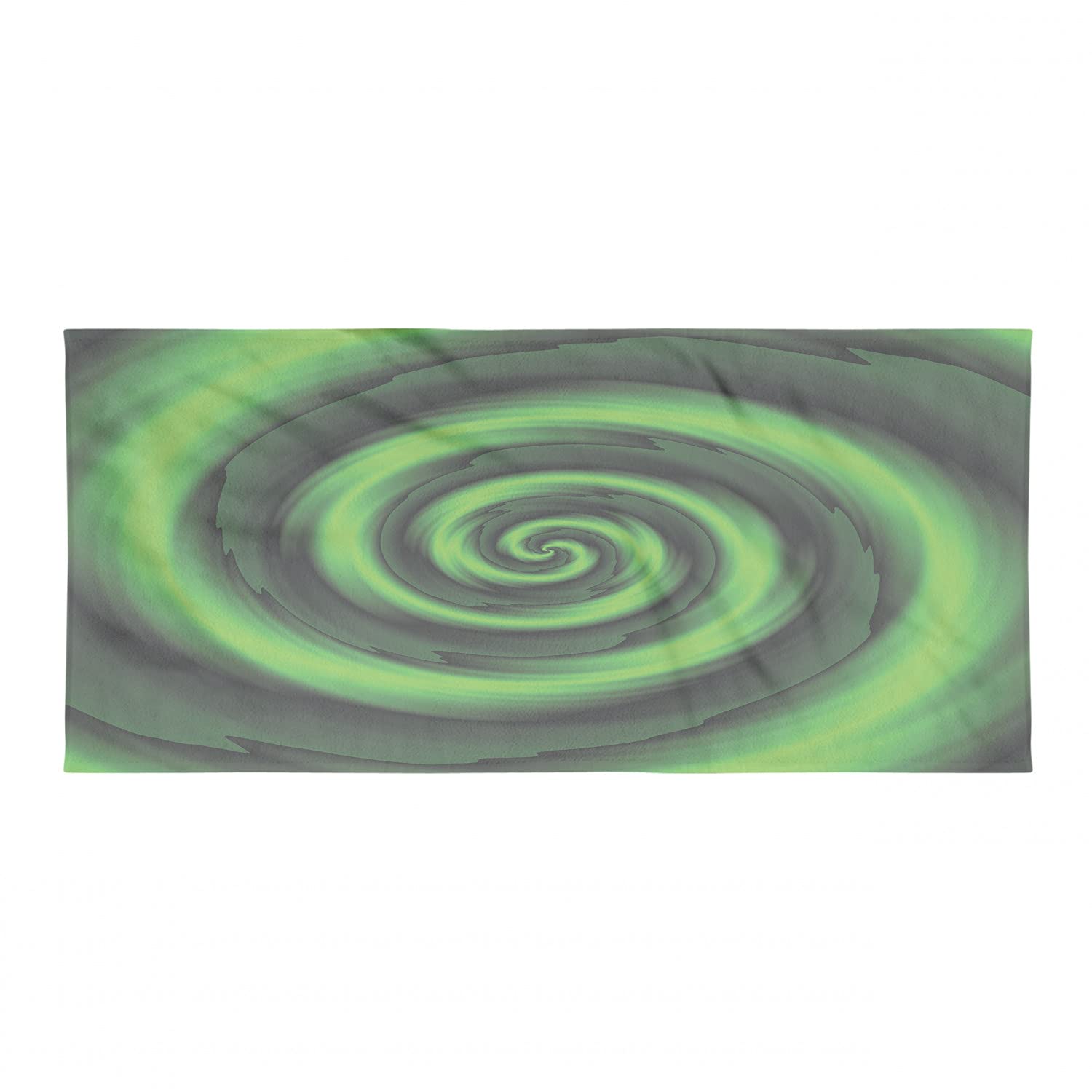Ambesonne Spires Sports Towel - Vibrant Digital Print Swirling Design | Soft Lightweight Absorbent Microfiber | Compact Quick-Dry Towel for Beach, Yoga, Gym & Outdoor Activities | Green