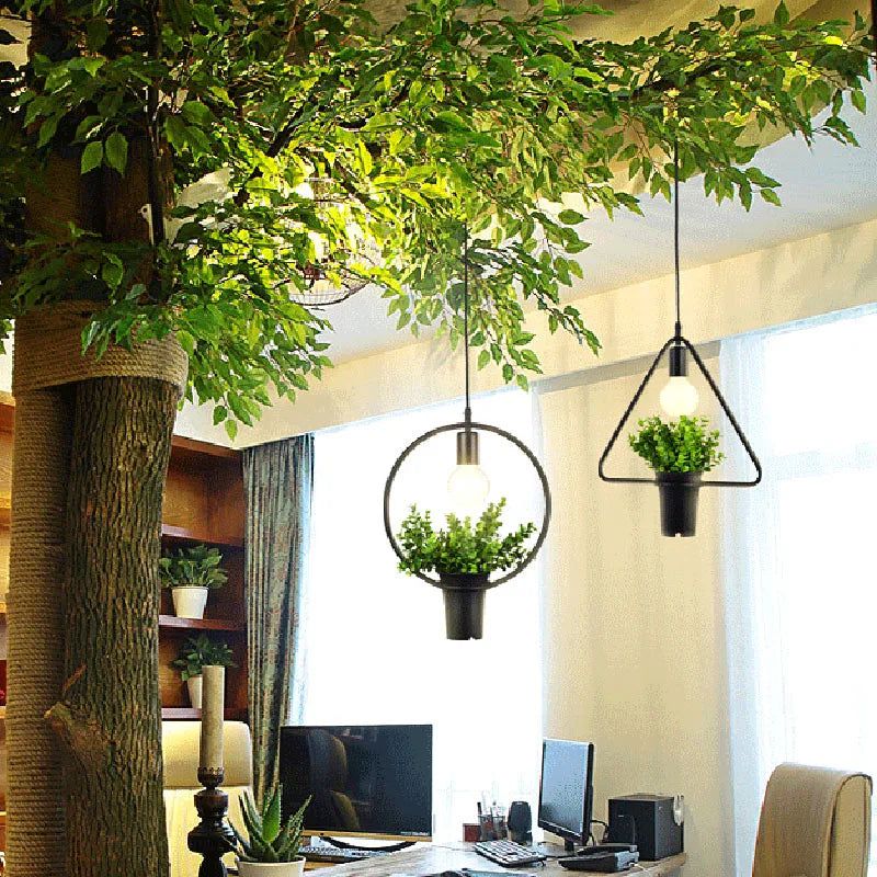 Modern Atmosphere Plant Hanging Light Pendant - Indoor Boho Decor for Living Room, Bedroom, Balcony | Perfect for Home, Cafe, Office Decoration