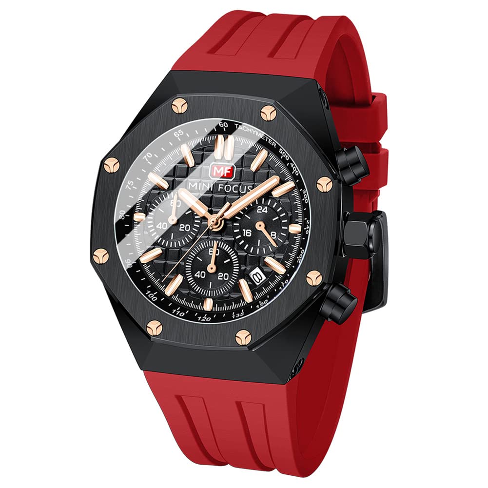 Men's Chronograph Waterproof Sport Watch - Stylish Analog Quartz for Active Lifestyle