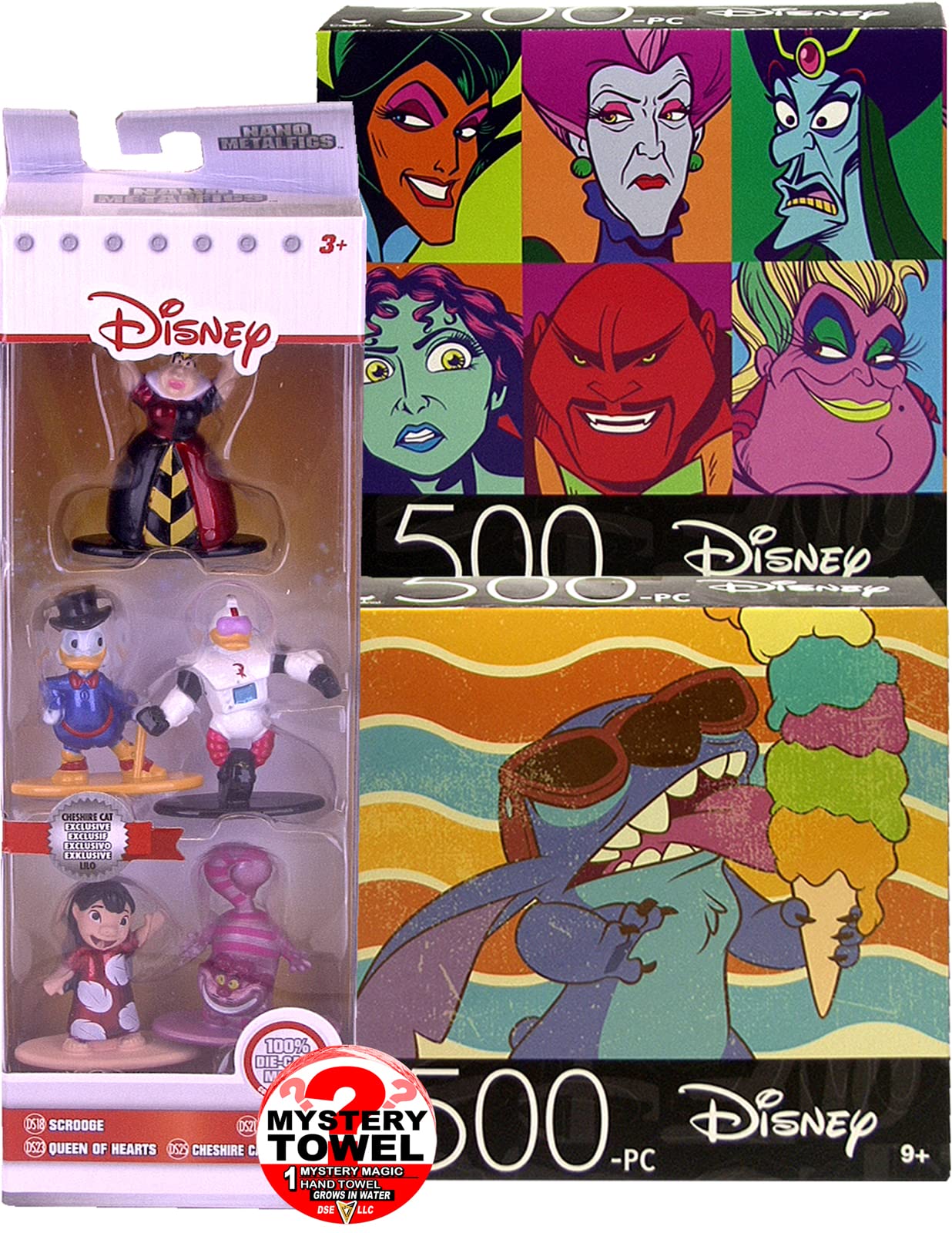 Disney Characters 500-Piece Puzzle Set - Limited Edition 4-Pack with Bonus Activity Guide | Fun Family Game Night & Educational Toy for Kids Ages 6-12