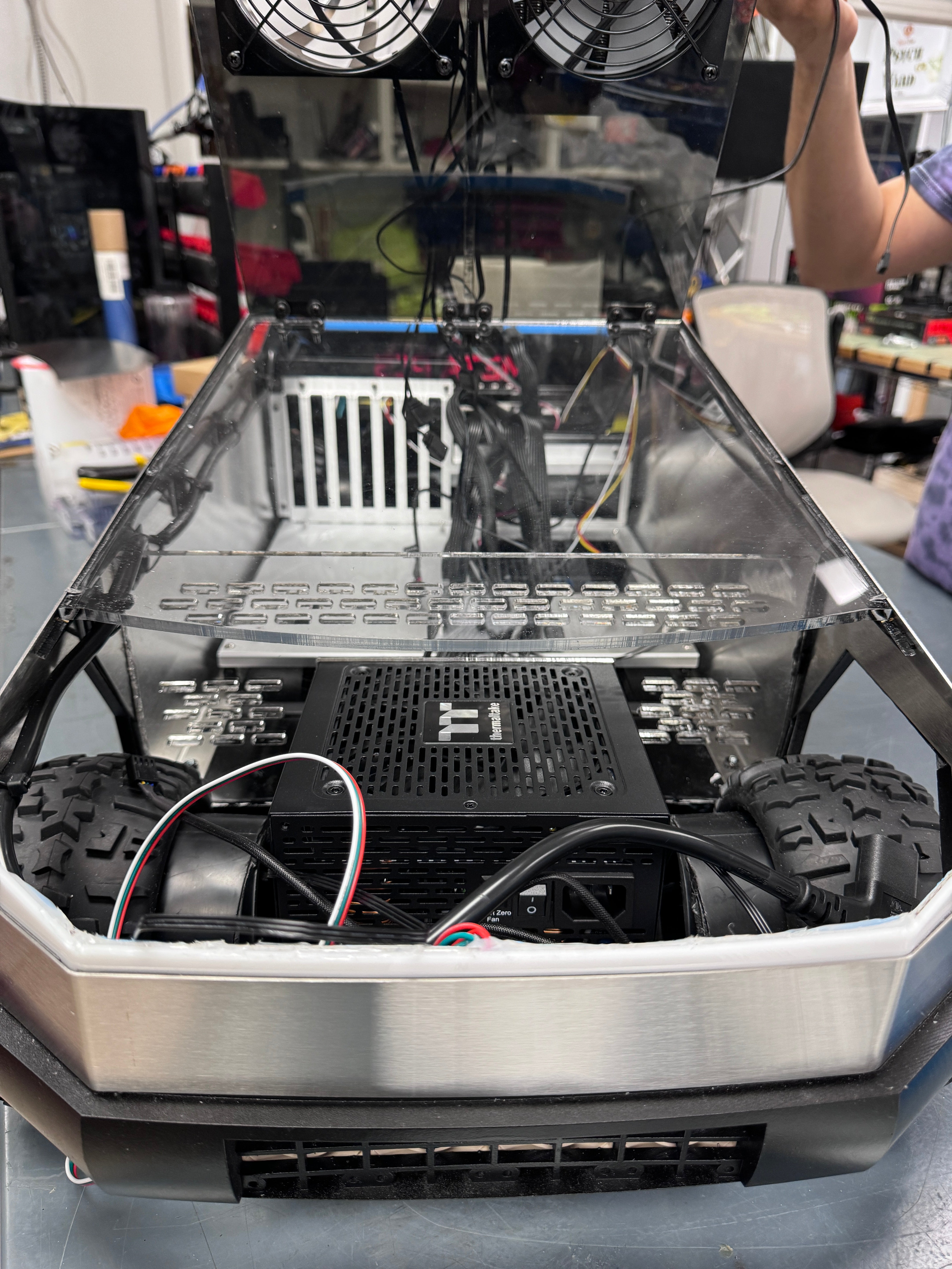 Cybertruck ATX PC Case - Stainless Steel Gaming Computer Case for High-Performance Builds | Perfect for Gaming Rigs, Workstations & Custom PC Builds