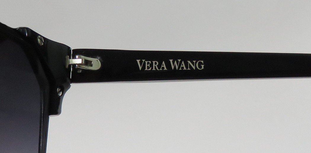 Vera Wang PETALINE Sunglasses 57mm - Classic Black Cat Eye Frame for Women | Perfect for Outdoor Activities, Beach, Driving & Fashion Accessories