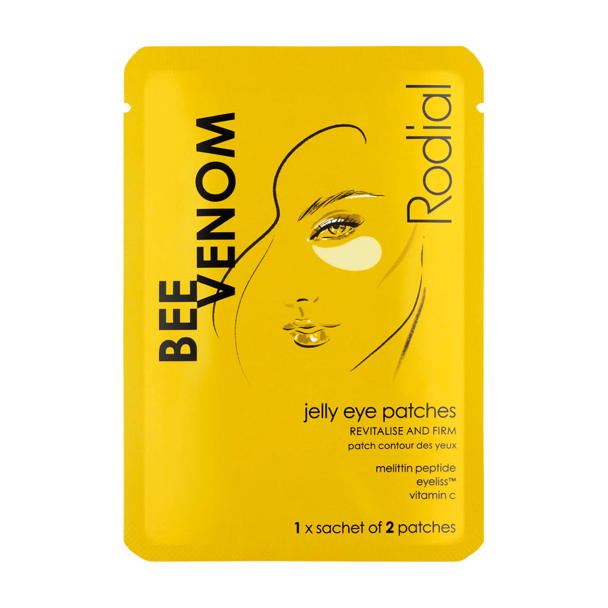 Bee Venom Jelly Eye Patches for Dark Circles & Puffiness - Soothing Under Eye Gel Mask for Wrinkles & Fine Lines - Perfect for Skincare Routine & Travel