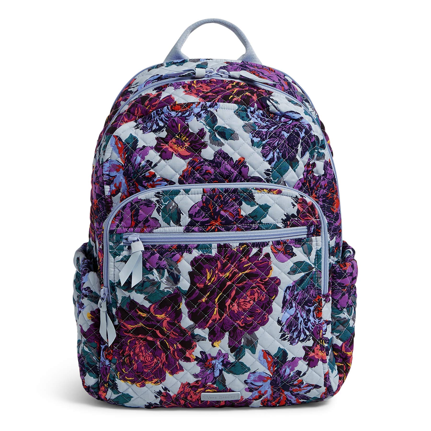 Vera Bradley Women's Cotton Campus Backpack - Stylish Bookbag for School, College & Travel | Lightweight & Durable Daypack for Students & Professionals