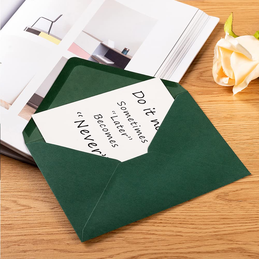 50 Pack A6 Envelopes 4x6 Inches - Perfect for Greeting Cards, Wedding Invitations, Baby Shower, Birthday Party & Photos - 6.5