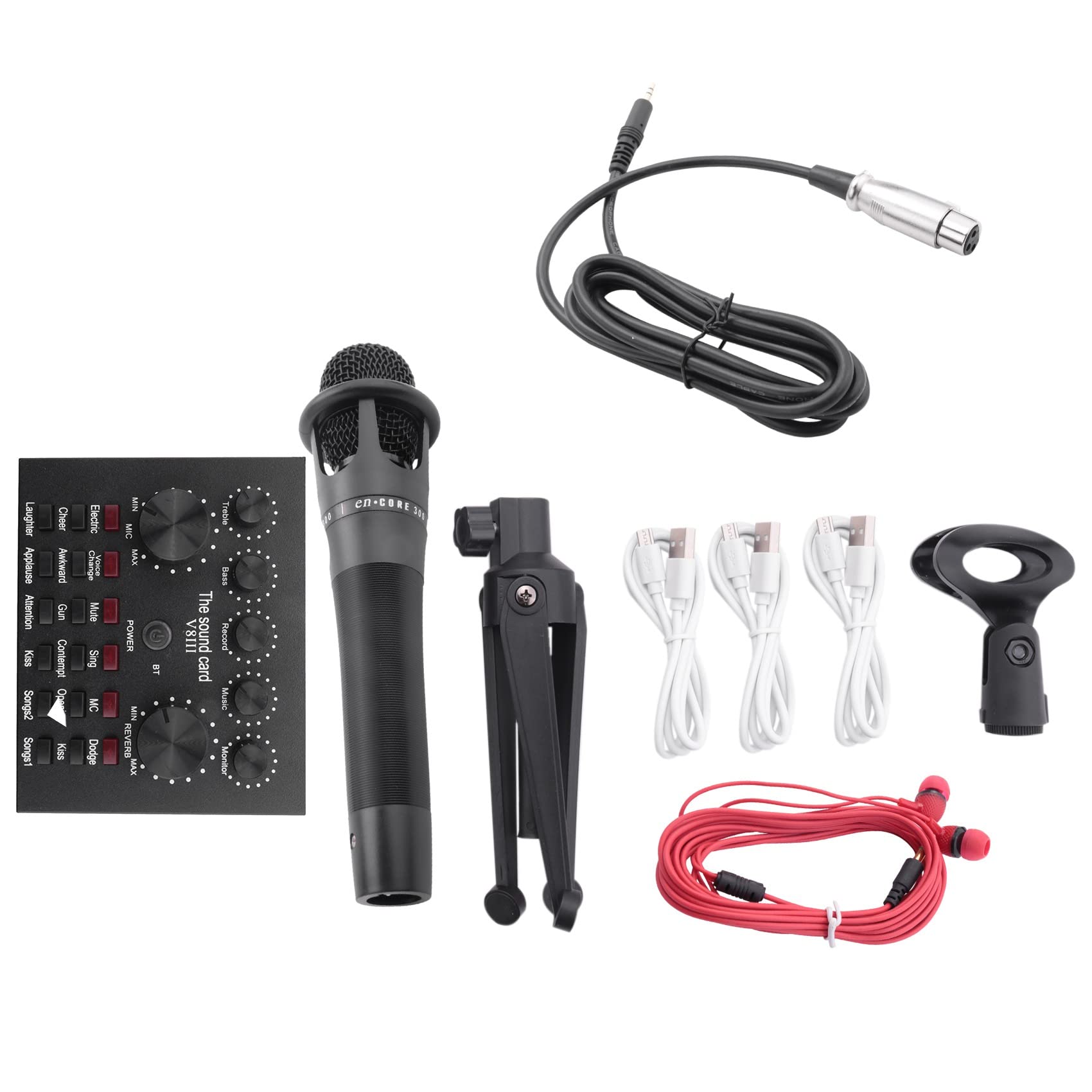 Professional USB Sound Card for BM800 Microphone - External Audio Interface for Headset, Live Streaming & Music Recording - Perfect for Podcasting, Gaming & Studio Use