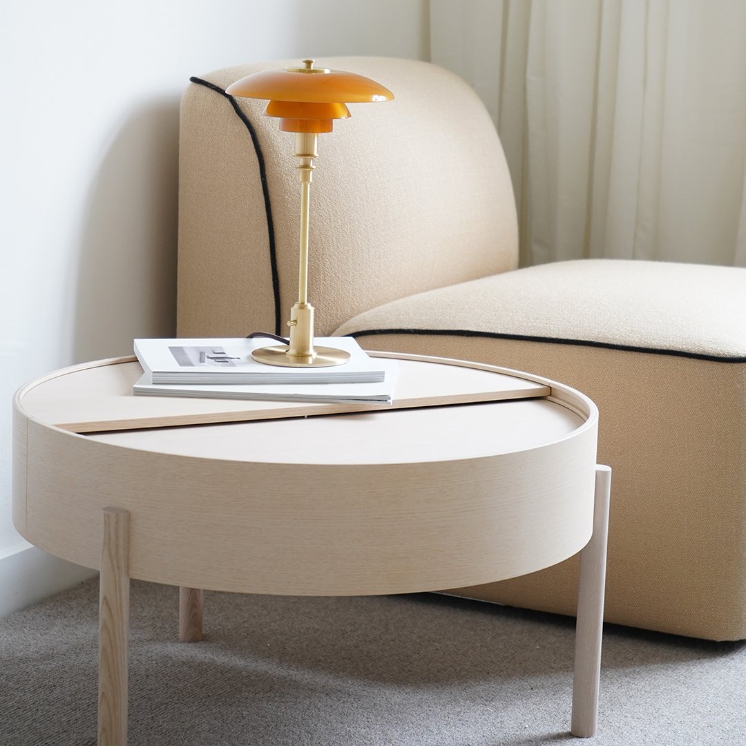 Modern Arc Coffee Table - Mid-Century Style Wooden Living Room Furniture for Home Decor | Perfect for Small Spaces, Apartments & Lounge Areas