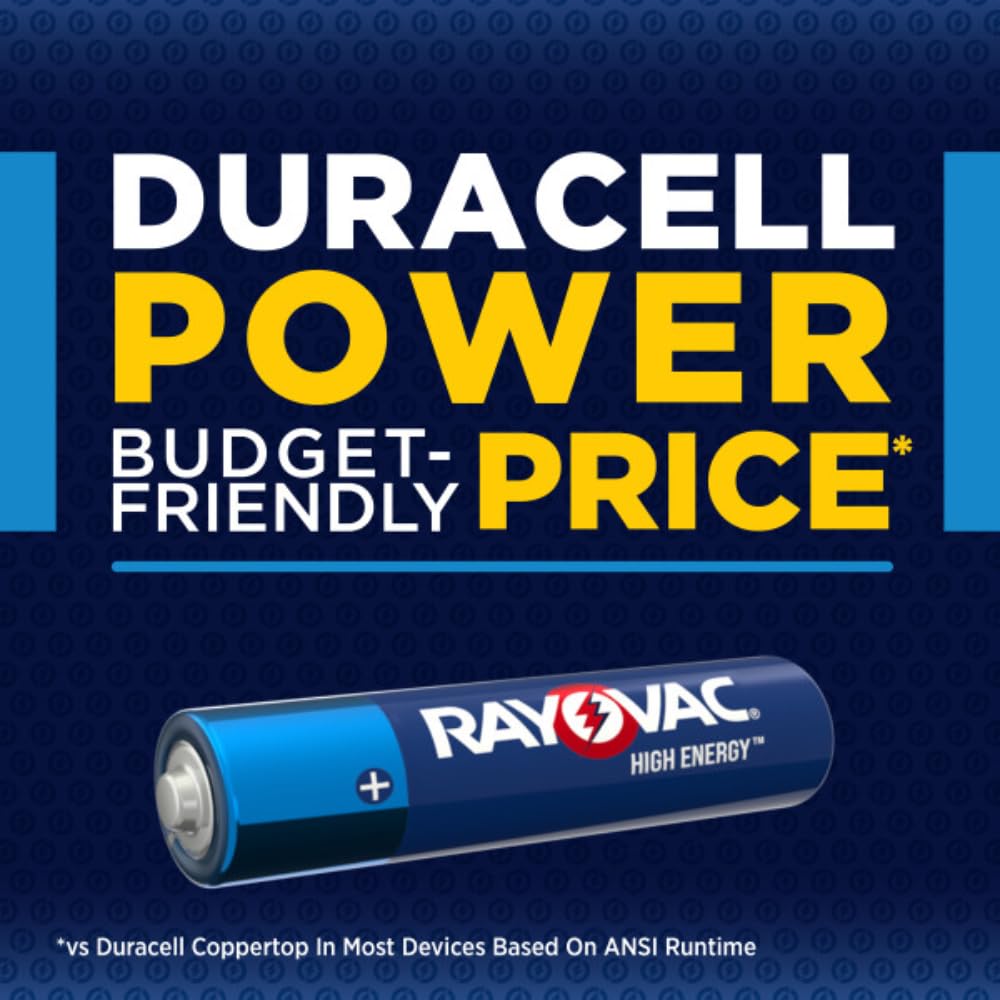 Rayovac High Energy AA Alkaline Batteries (24 Pack) - Long Lasting Power for Toys, Flashlights, Remote Controls & More