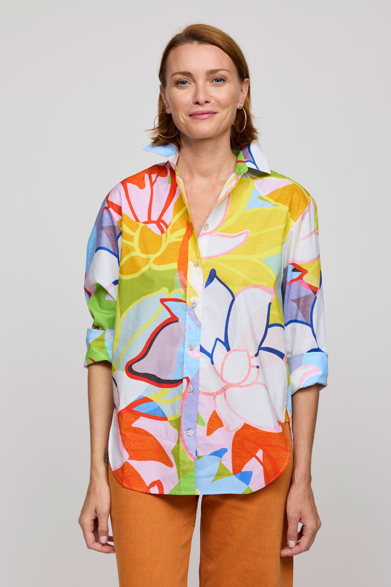 Hinson Wu Halsey Blouse - Women's Elegant Floral Print Blouse for Casual & Office Wear | Perfect for Spring & Summer Outfits, Date Nights, and Business Meetings