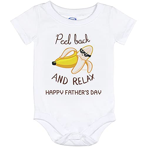 Personalized Banana Happy Father's Day Baby Onesie - Cute Infant Bodysuit for Boys & Girls - Unique Baby Gift for Newborns - Perfect for Father's Day Photos & Family Celebrations