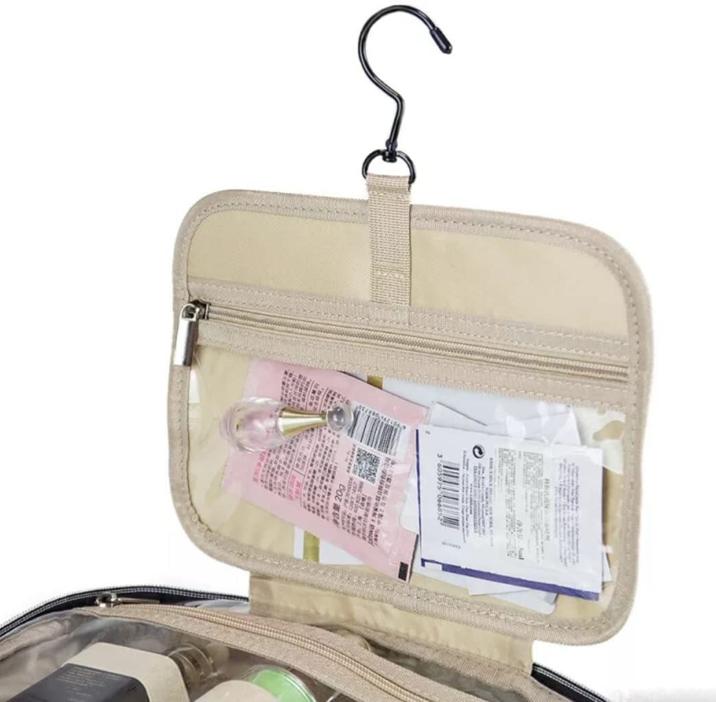 360° Hanging Toiletry Bag - Large Waterproof Travel Organizer for Cosmetics & Toiletries - Perfect for Camping & Gym