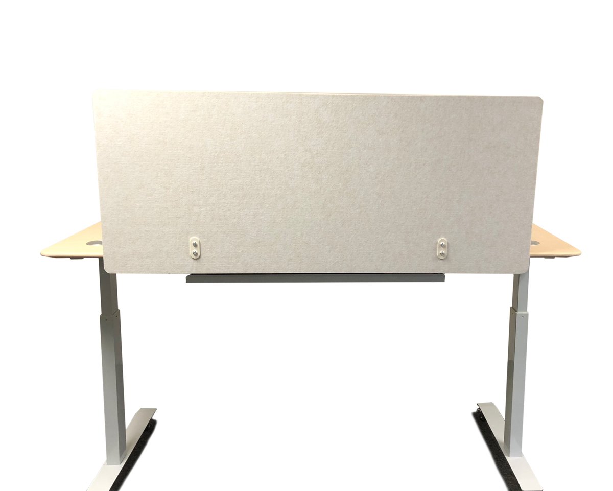 ApexDesk Artsonic 54-Inch Standing Desk Privacy Panel - Beige Polyester Fiber Divider with Clamps for Office & Home Workspace | Dual-Use Modesty Screen for Better Focus & Organization
