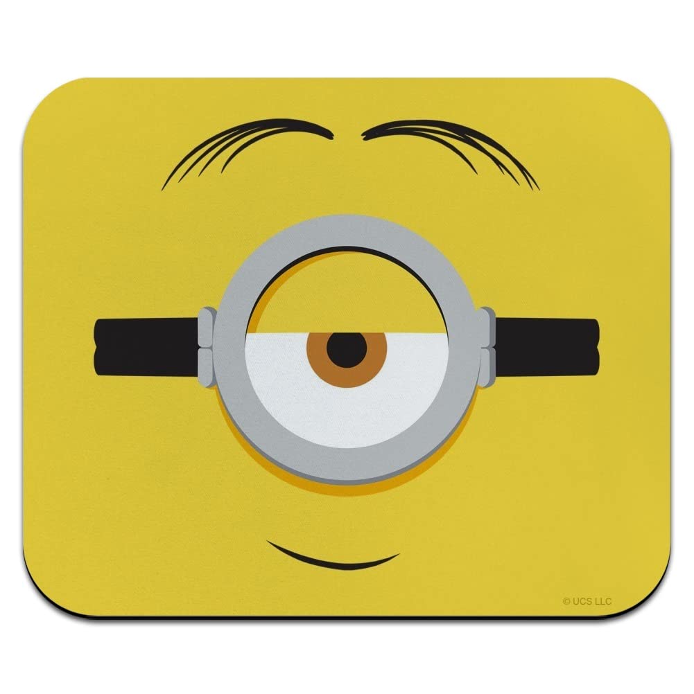 Minions Stuart Face Low Profile Thin Gaming Mouse Pad - Non-Slip Rubber Base for PC, Laptop, Office & Home Use - Perfect for Work, Gaming & Daily Computing