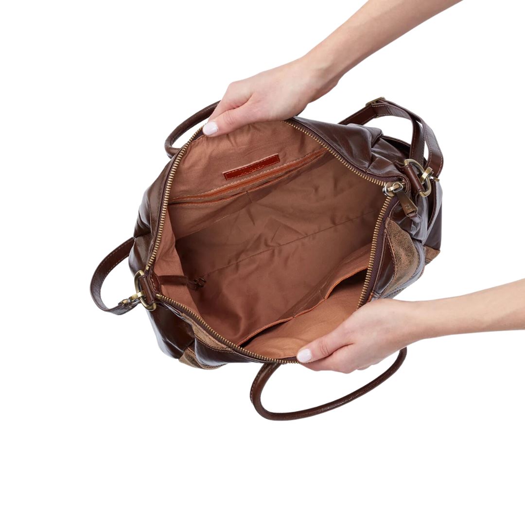 HOBO Sheila Large Satchel Bag for Women - Genuine Leather Crossbody Purse - Stylish & Spacious Handbag for Work, Travel & Everyday Use - Final Sale