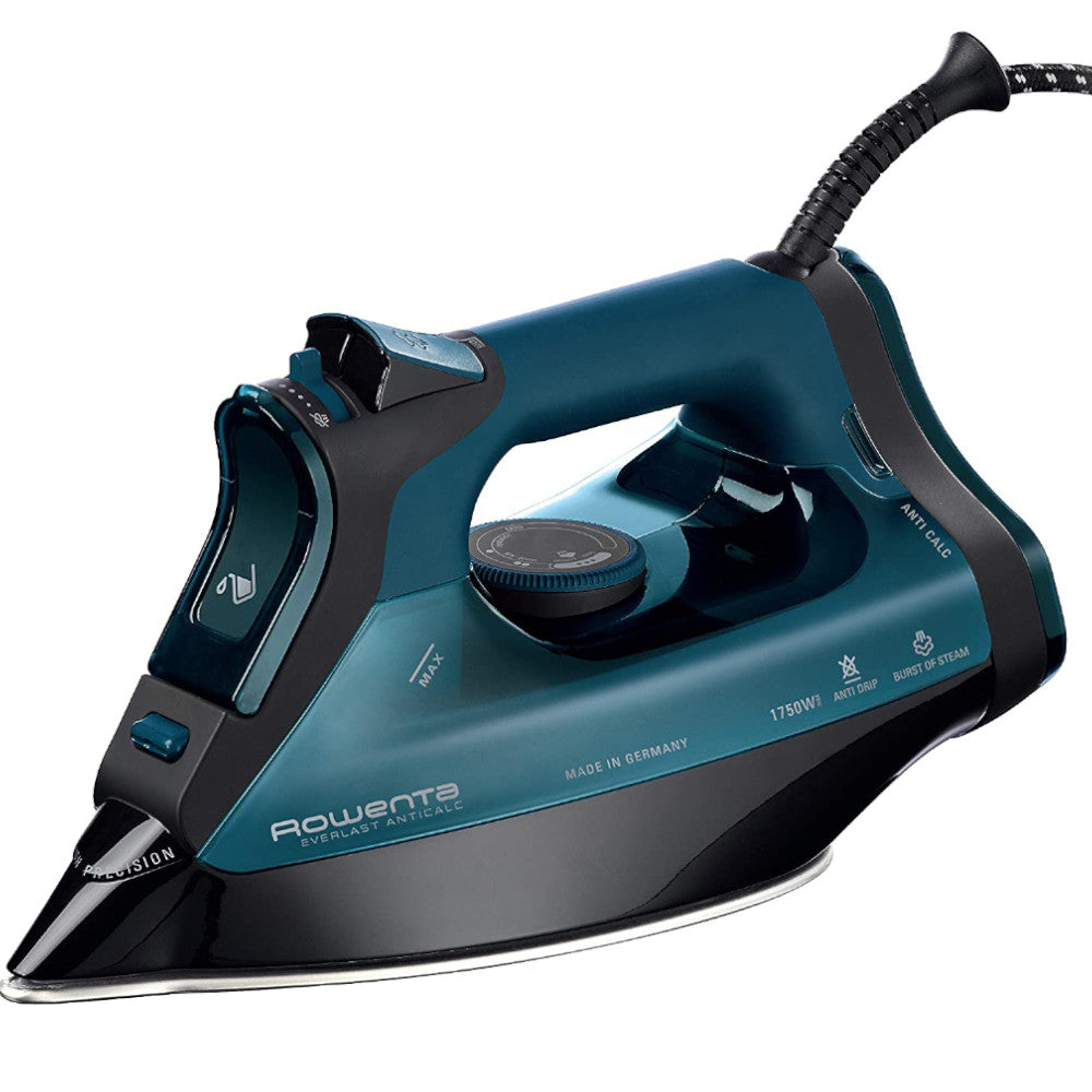 ROWENTA Everlast 1750 Watt Anti-Calc Steam Iron DW7180U1 - Professional Garment Care for Wrinkle-Free Clothes at Home or Office