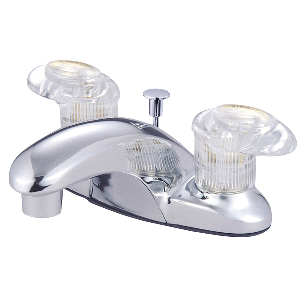 Kingston Brass KB6158ALL 4-Inch Centerset Bathroom Faucet - Chrome Finish, Single Handle, Water-Saving Design for Sink Vanity & Powder Room Installation