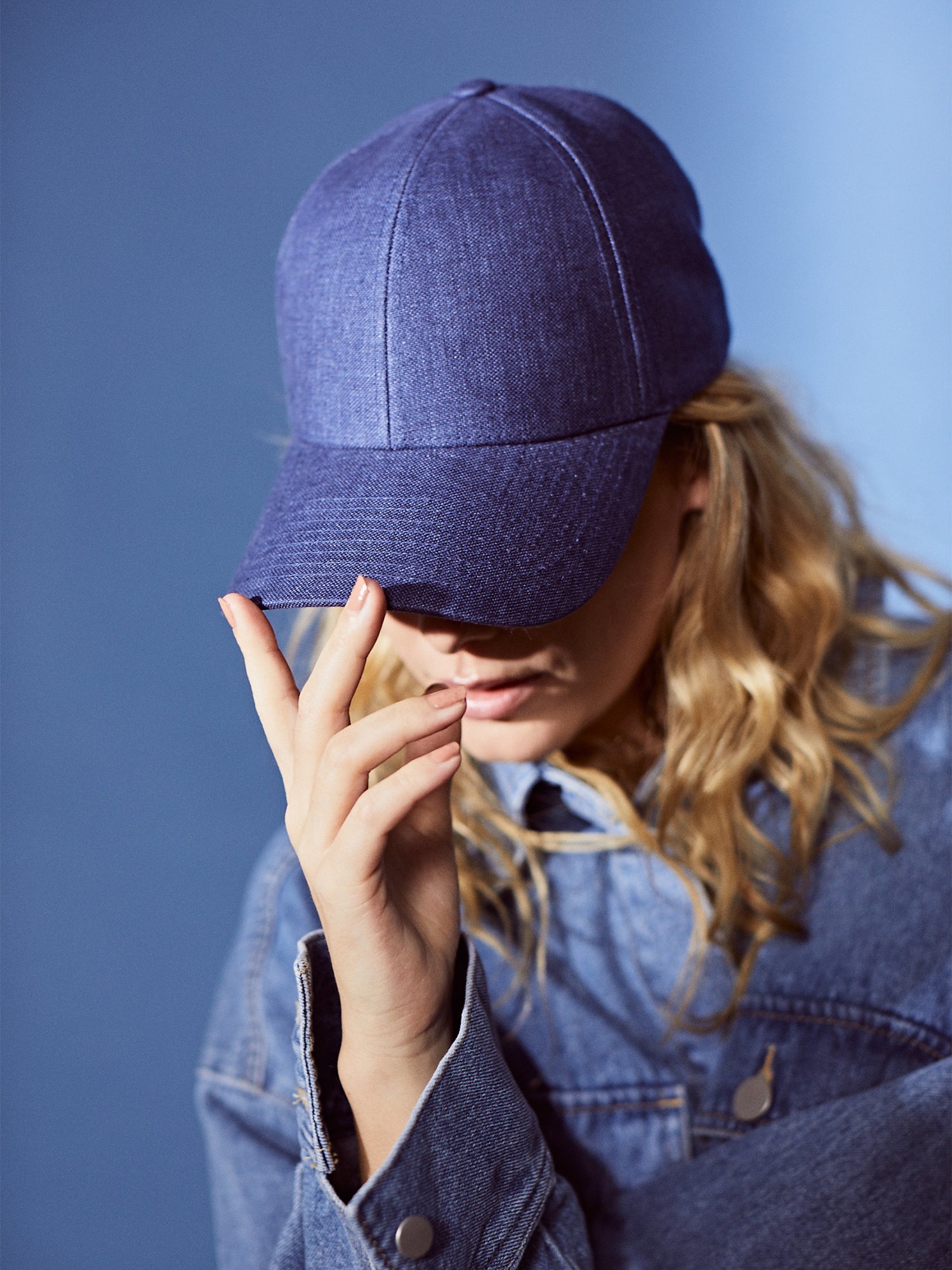 Premium Linen Structured Cap in Oxford Blue - Stylish & Breathable Summer Hat for Outdoor Activities, Beach, and Travel
