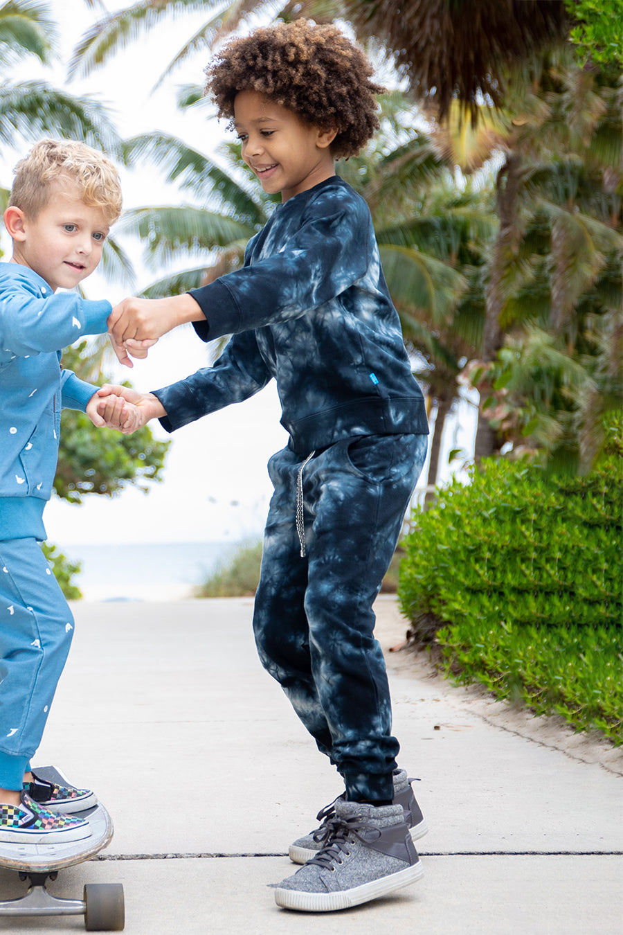 Feather 4 Arrow Tie Dye Cruz Kids Sweatpants - Soft Cotton Joggers for Boys & Girls - Perfect for Playdates, Sports & Casual Wear
