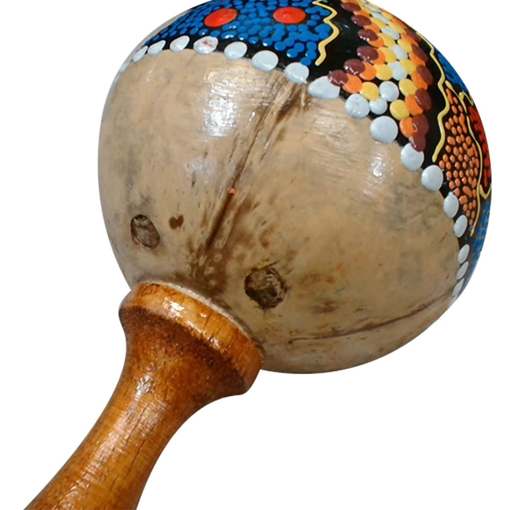 Premium Coconut Shell Sand Hammer Hand Rattle - Natural Percussion Instrument for Music Lovers, Kids & Therapists - Perfect for Rhythm Practice, Sound Therapy & Early Childhood Education