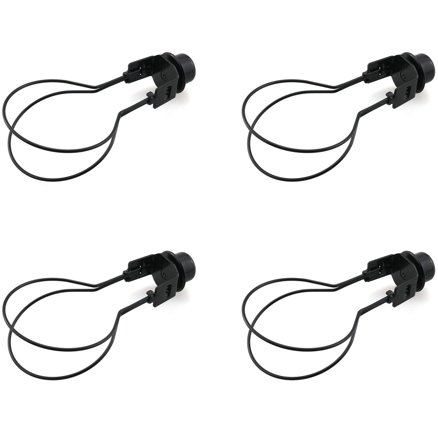 4PCS Black Clip-On Lamp Shades - Round Light Bulb Covers for DIY Lighting Projects - Perfect for Bedroom, Living Room, and Home Decor