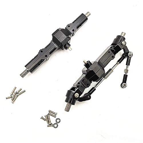 Metal Front & Rear Bridge Axle Set for WPL HengLong 1/16 Military RC Truck - Heavy Duty Upgrade Parts - Perfect for Off-Road Crawling & Scale Military Vehicle Scenes