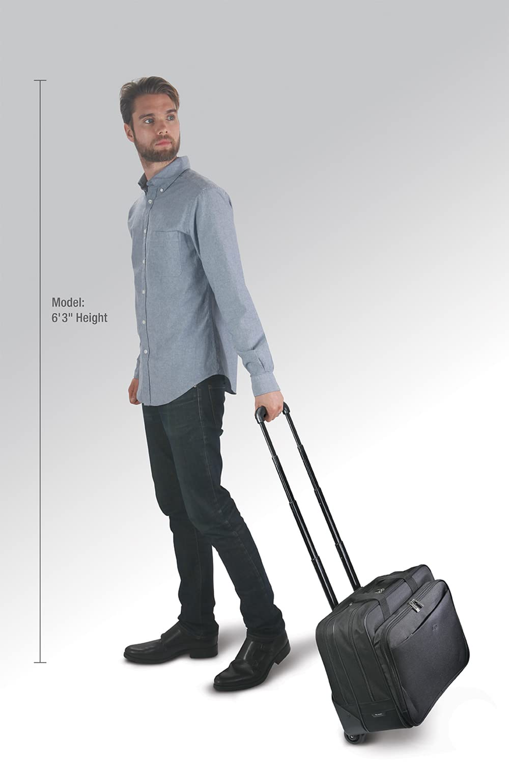 Solo New York Empire Rolling Laptop Bag for Women & Men - 17.3 Inch Rolling Briefcase with Wheels, Business Travel Carry On Luggage - Black (CLS910-4) | Perfect for Airplane, Office & Commuting