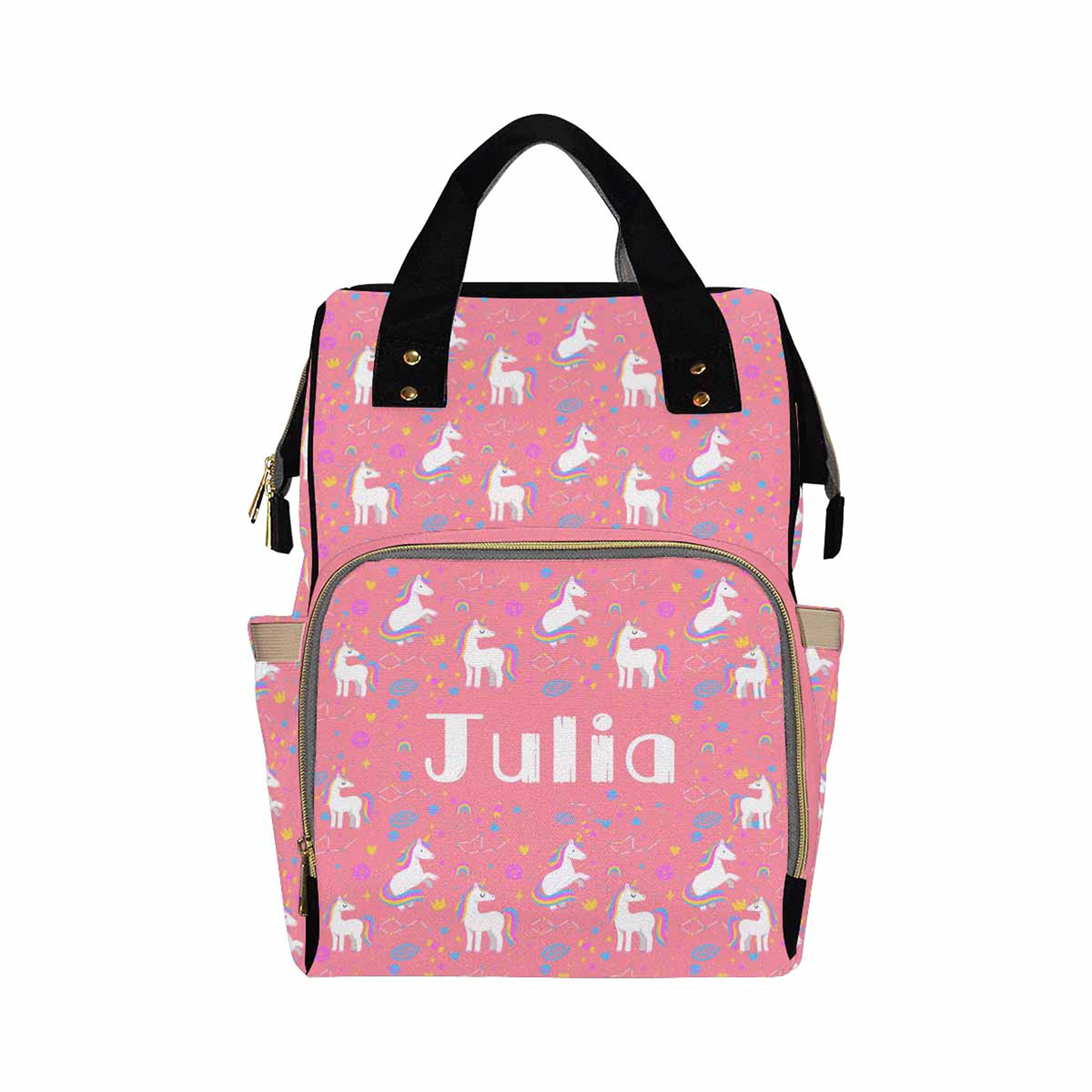 Personalized Kids Backpack for School & Travel - Custom Lightweight Diaper Bag with Name for Toddlers, Boys & Girls | Unicorn Design Multifunctional Backpack for Preschool, Daycare & Outdoor Activities | Perfect Gift for Birthday & Back to School
