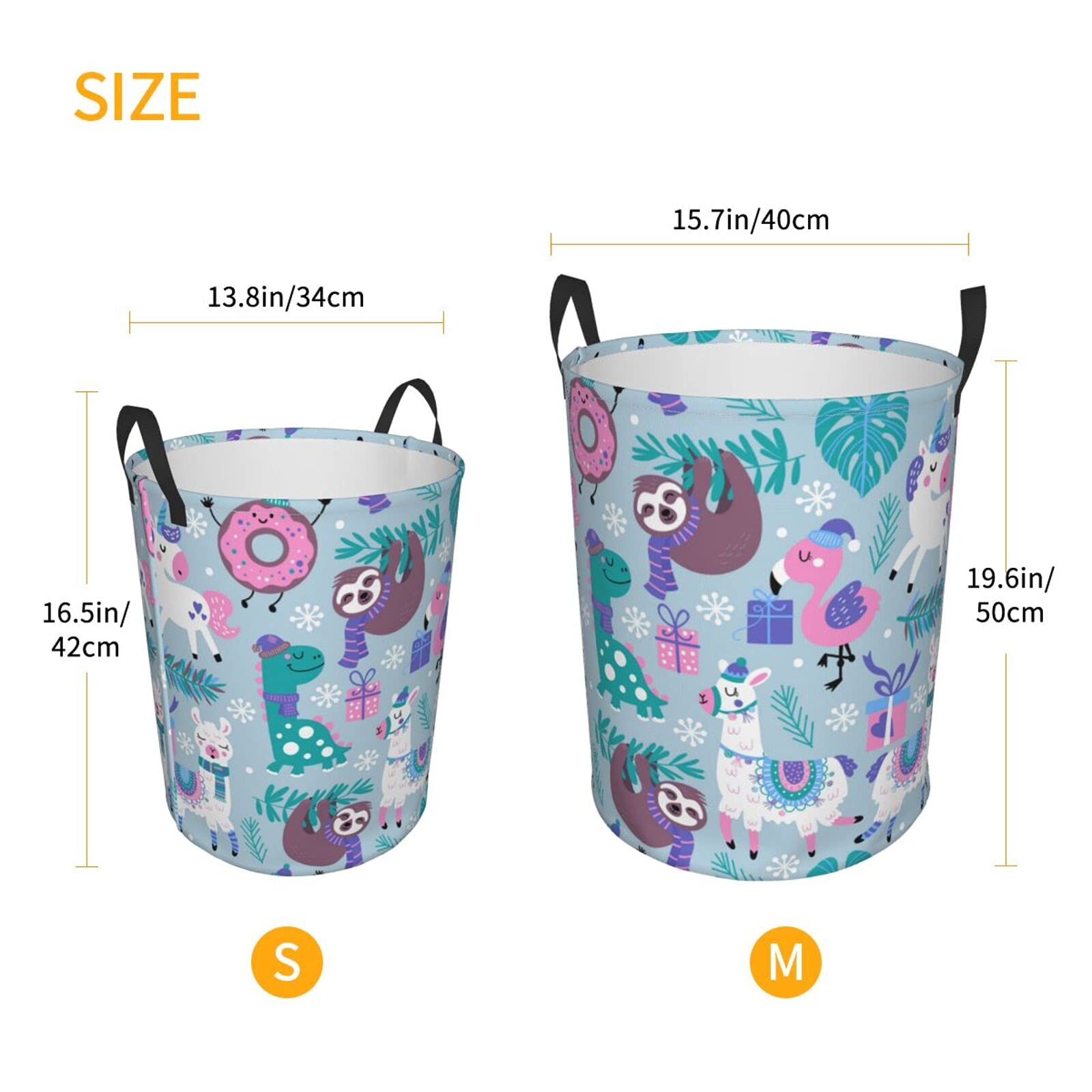 Christmas Sloth Laundry Basket - Collapsible Clothes Hamper with Oxford Fabric for Home, Nursery, Office & Dorm | Perfect Holiday Gift & Storage Solution for Bedroom, Bathroom or Kids Room