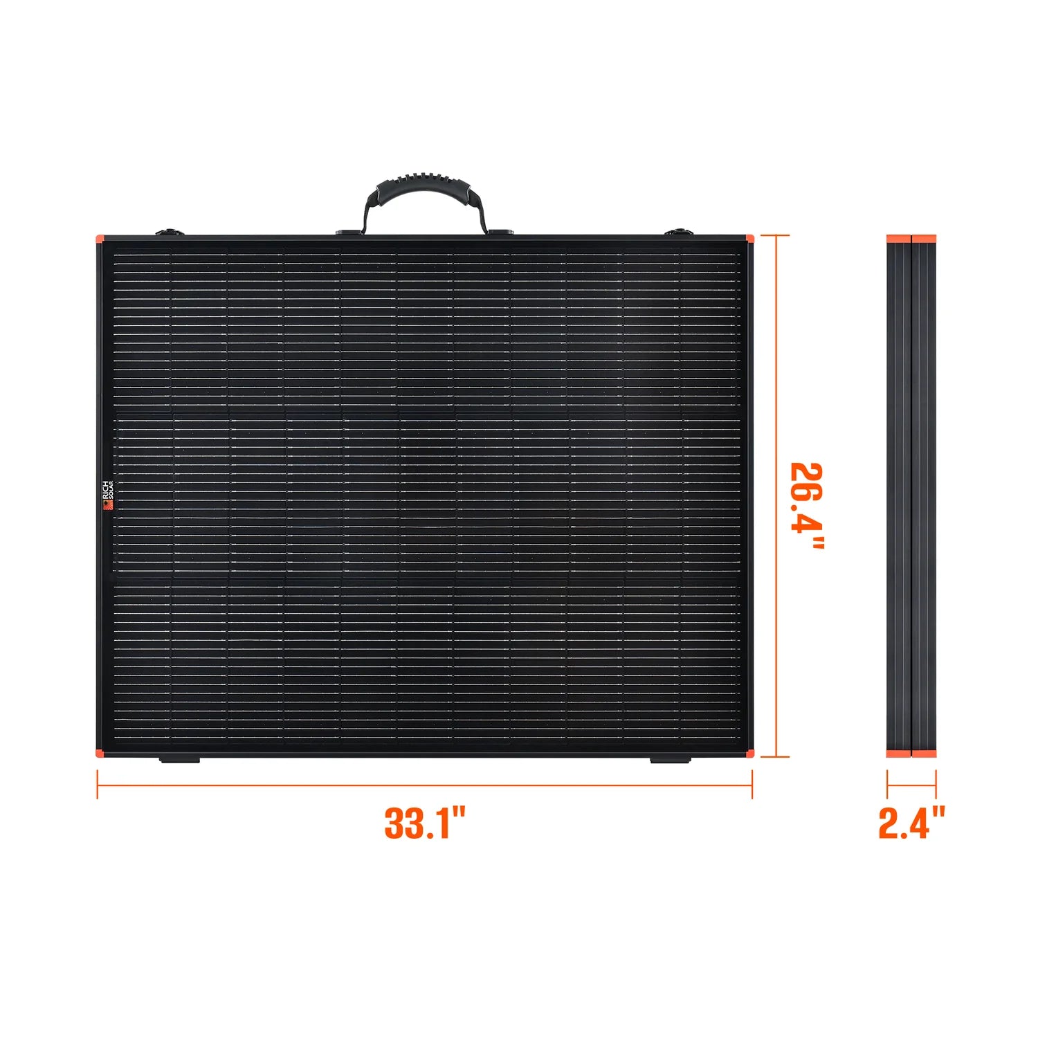 Rich Solar MEGA 200 Watt Portable Briefcase Solar Panel - Foldable Solar Charger for RV, Camping, Boating & Emergency Power - High Efficiency Solar Panel Kit with Charge Controller