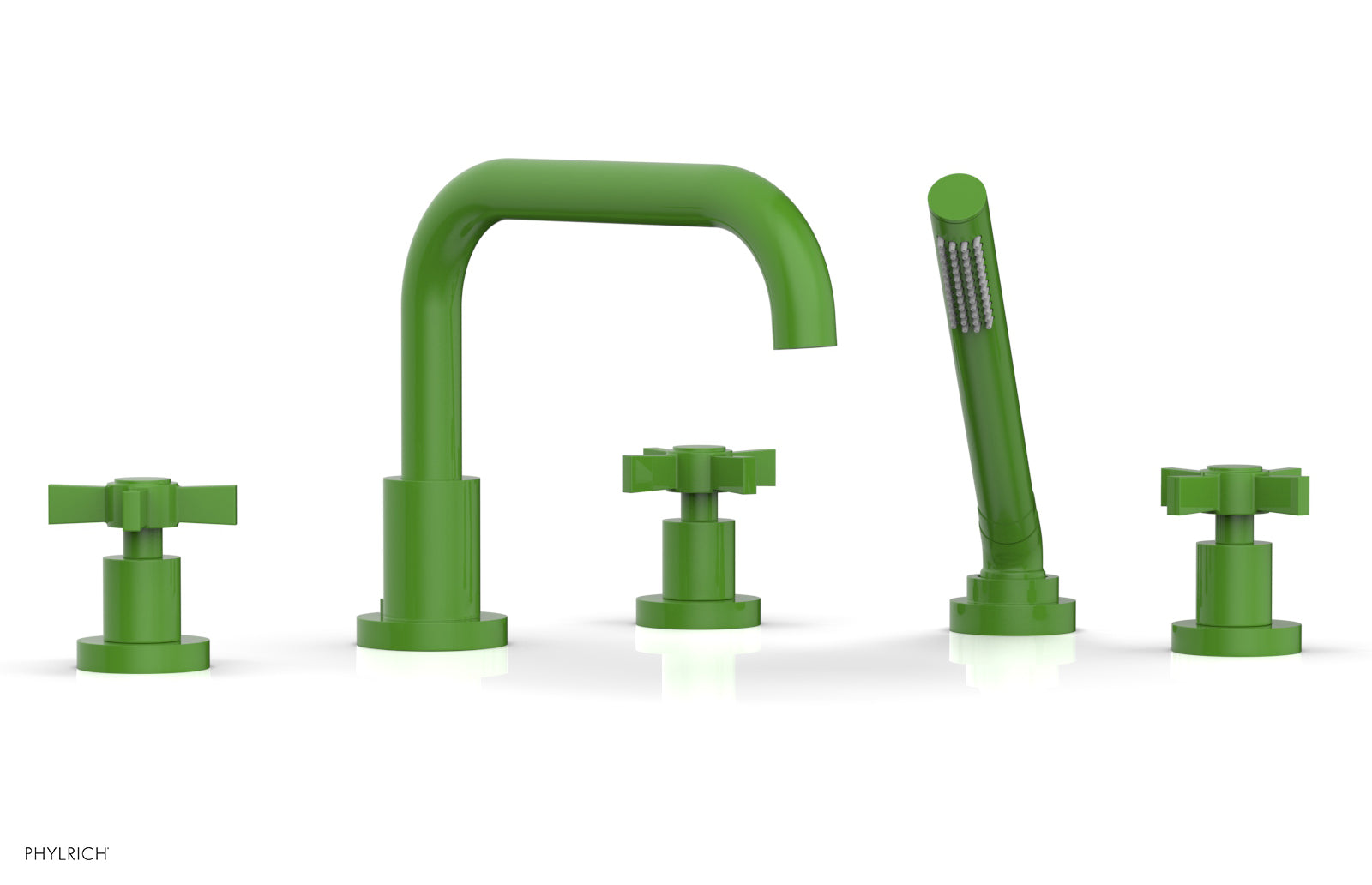 Premium Deck Tub Set with Hand Shower - Blade Cross Handles D2139D1 | Outdoor Bathing Solution for Patio, Garden & Poolside Relaxation