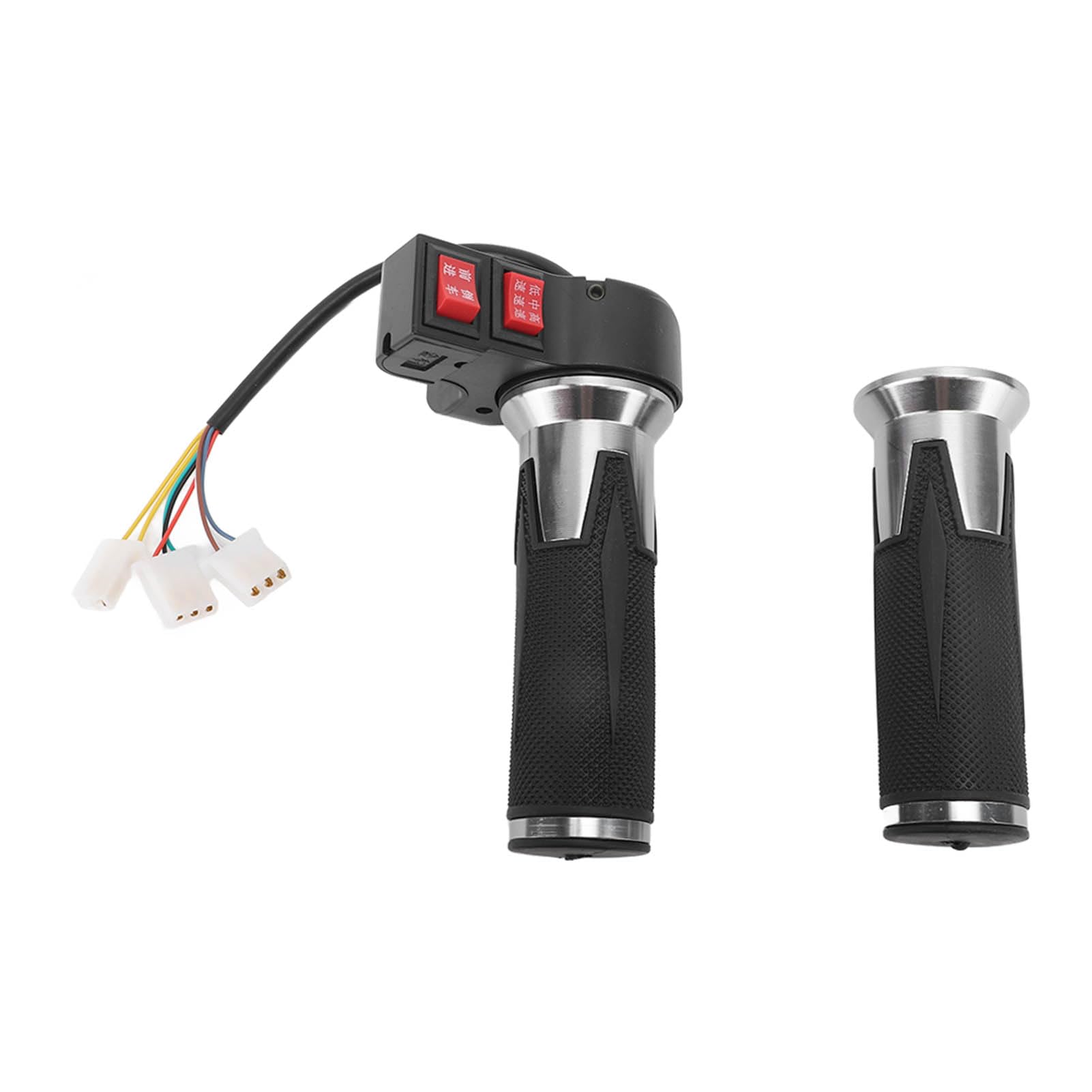 Electric Bike Throttle Grip - 3-Speed Control Handle with Forward/Reverse Gear - Compatible with Most E-Bikes (1 Pair) - Perfect for Commuting, Mountain Biking & Urban Riding