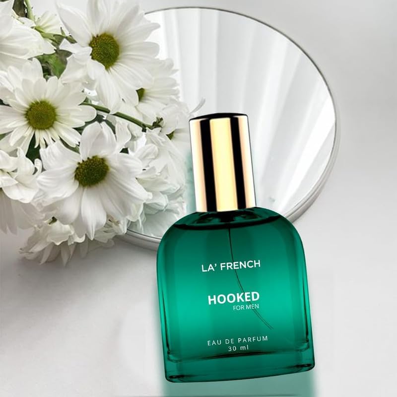 Premium French Hooked Perfume for Men 30ml - Long Lasting Eau De Parfum with Fresh Luxury Scent | Travel Size Cologne | Perfect for Date Night, Office & Special Occasions