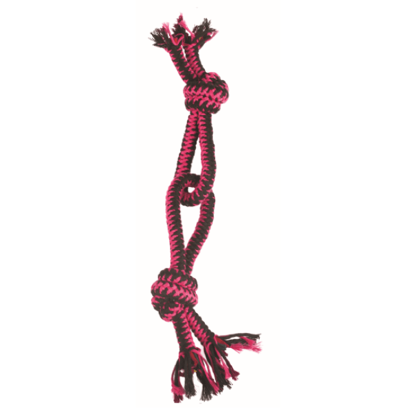 M PETS Twist Eight Rope - Durable Dog Chew Toy for Aggressive Chewers, Interactive Play & Dental Health | Perfect for Large Breed Dogs, Training Rewards & Outdoor Activities