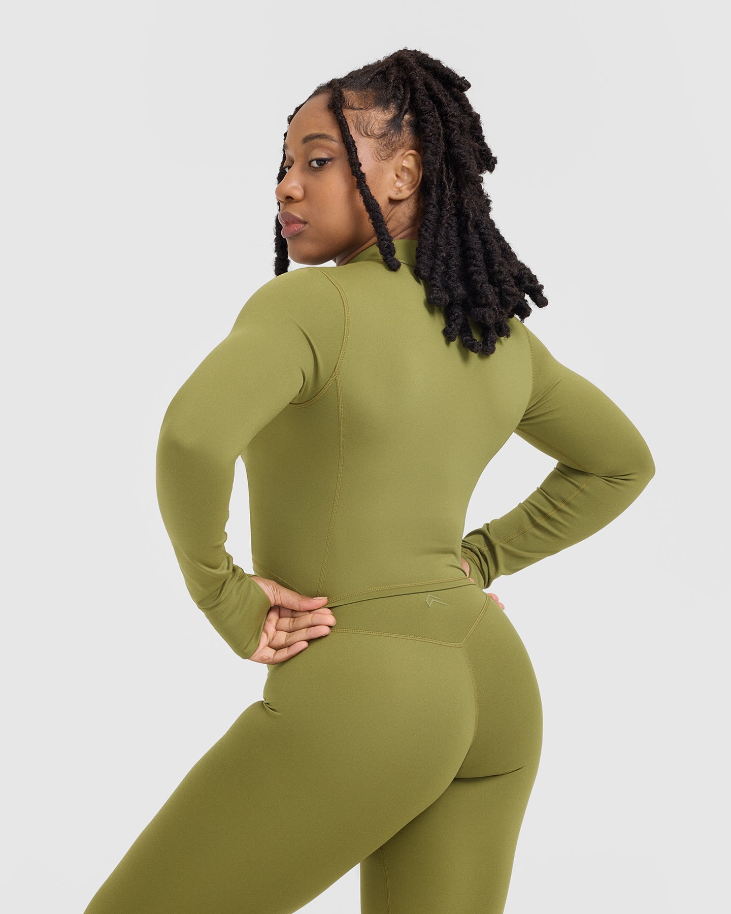 Timeless Olive Green Crop Jacket for Women - Lightweight Spring & Fall Outerwear | Perfect for Casual Outings, Date Nights & Travel