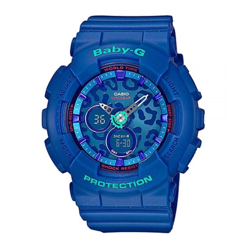 CASIO BABY-G BA-120LP-2ADR Digital Quartz Watch for Women - Blue Resin Band, Shock Resistant, Water Resistant - Perfect for Sports, Outdoor Activities & Everyday Wear
