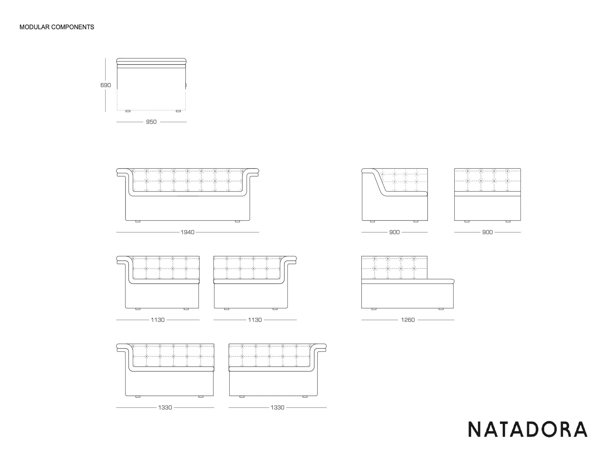 Modular Sofa Set - Modern Furrow Design for Living Room, Lounge & Office - Comfortable Sectional Couch with Customizable Configurations