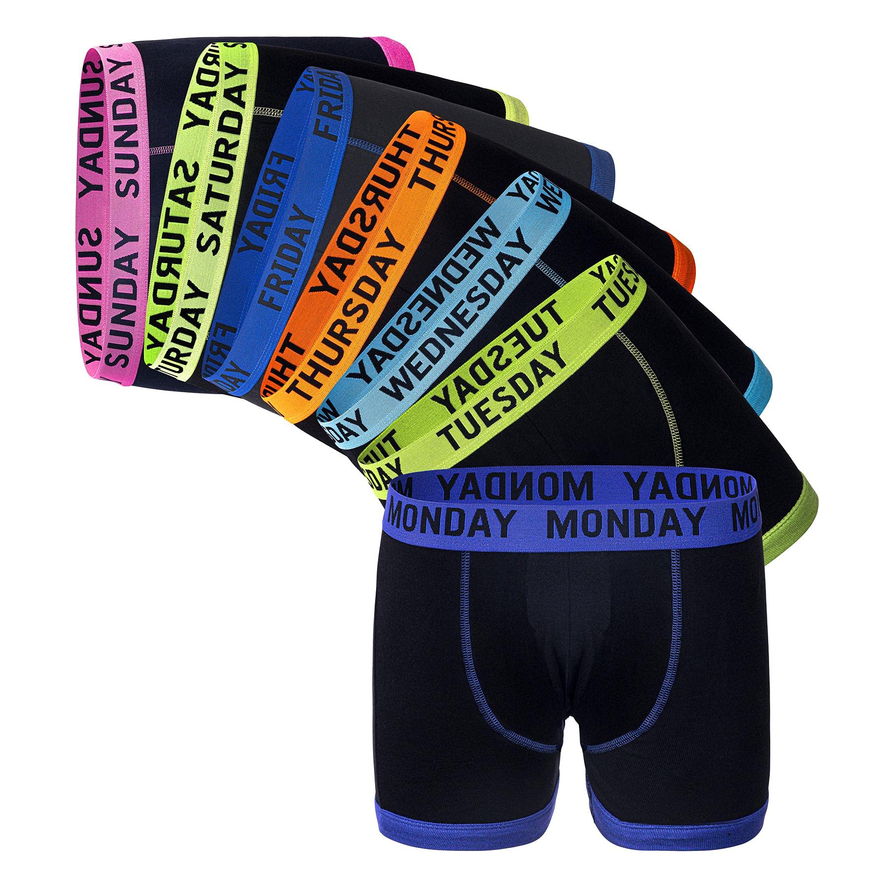 7 Days of the Week Boys Boxer Shorts - Soft Cotton Rich Underwear with Stretch, Breathable Trunk for Kids & Teens | Perfect for School, Sports & Everyday Comfort