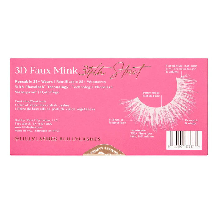 Reusable 3D Faux Mink Eyelashes - Natural Looking False Lashes for Everyday & Special Occasions | Lilly Lashes