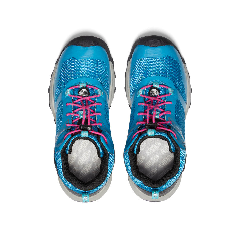 Waterproof Big Kids' Hiking Boots - Fjord Blue & Fuchsia Purple | Outdoor Adventure, Rainy Day & Winter Wear for Boys & Girls