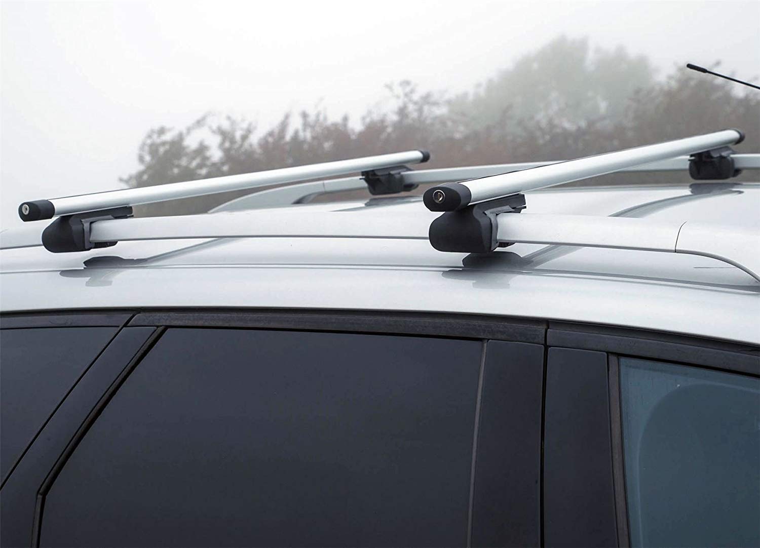 Aluminum Roof Bar 1.2m for Cars with Running Rails - Universal Car Roof Rack for SUVs, Trucks & Crossovers - Perfect for Road Trips, Camping & Outdoor Adventures