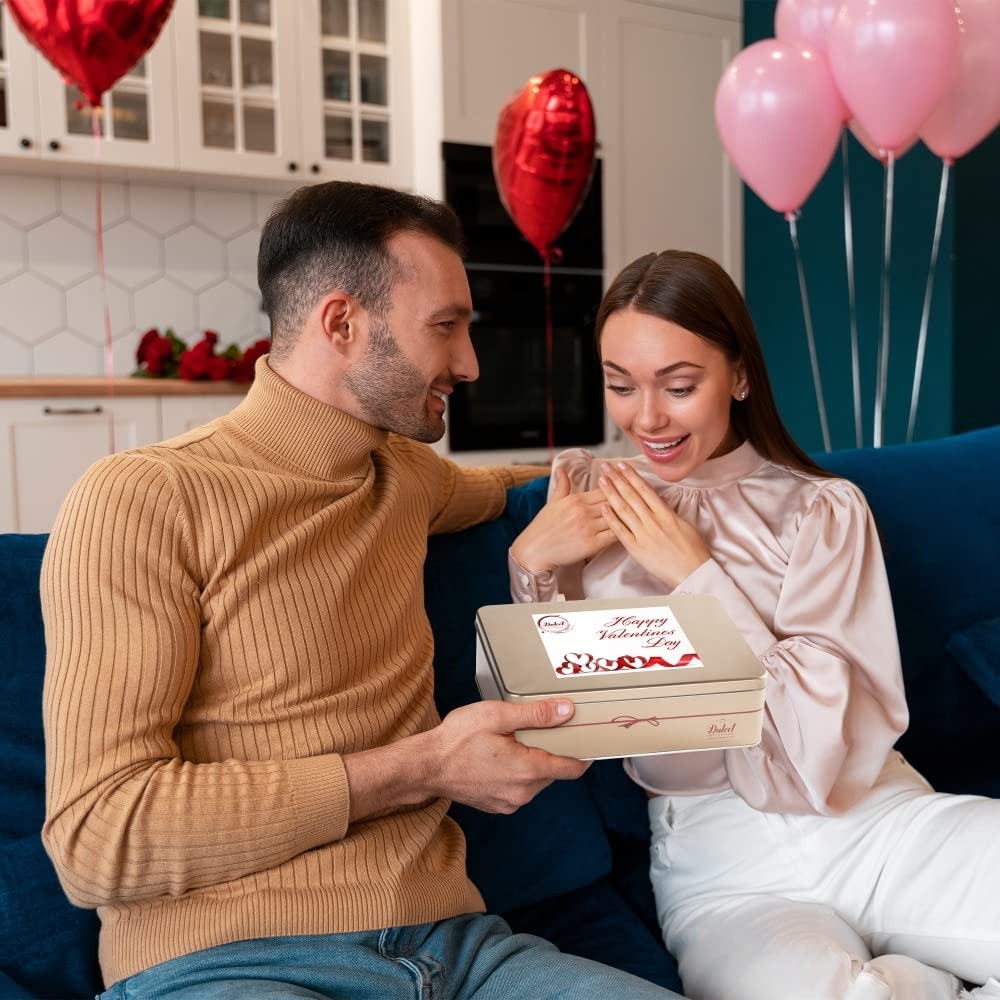 Premium Valentine's Gift Basket - Assorted Fresh Baked Pastries & Award-Winning Brownies in Decorative Tin | Sweet Treats Sampler for Women, Wife, Girlfriend | Perfect for Anniversaries, Birthdays & Romantic Occasions