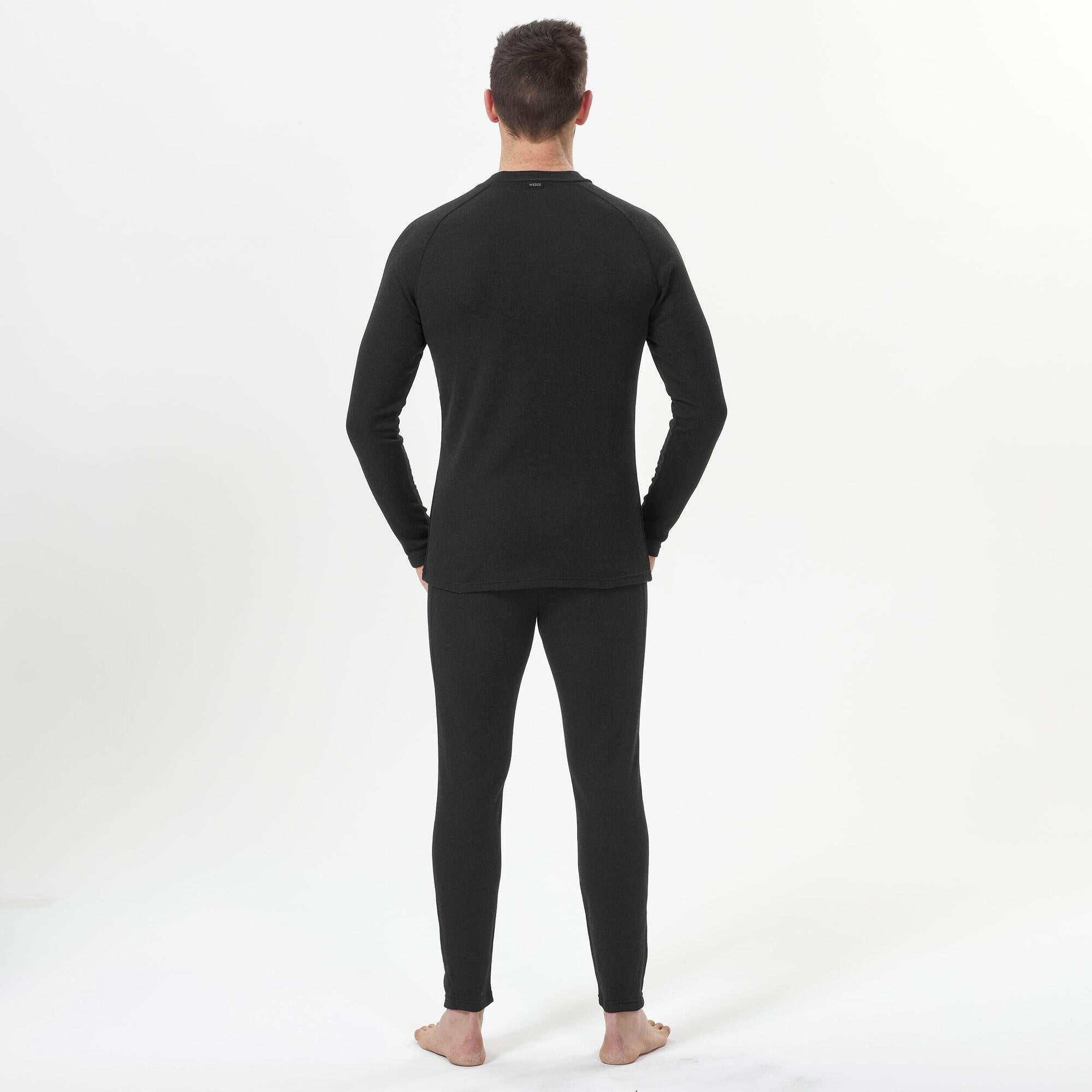 Wedze Men's BL100 Base Layer Top - Thermal Underwear for Cold Weather, Moisture Wicking & Odor Control - Perfect for Skiing, Hiking & Winter Sports