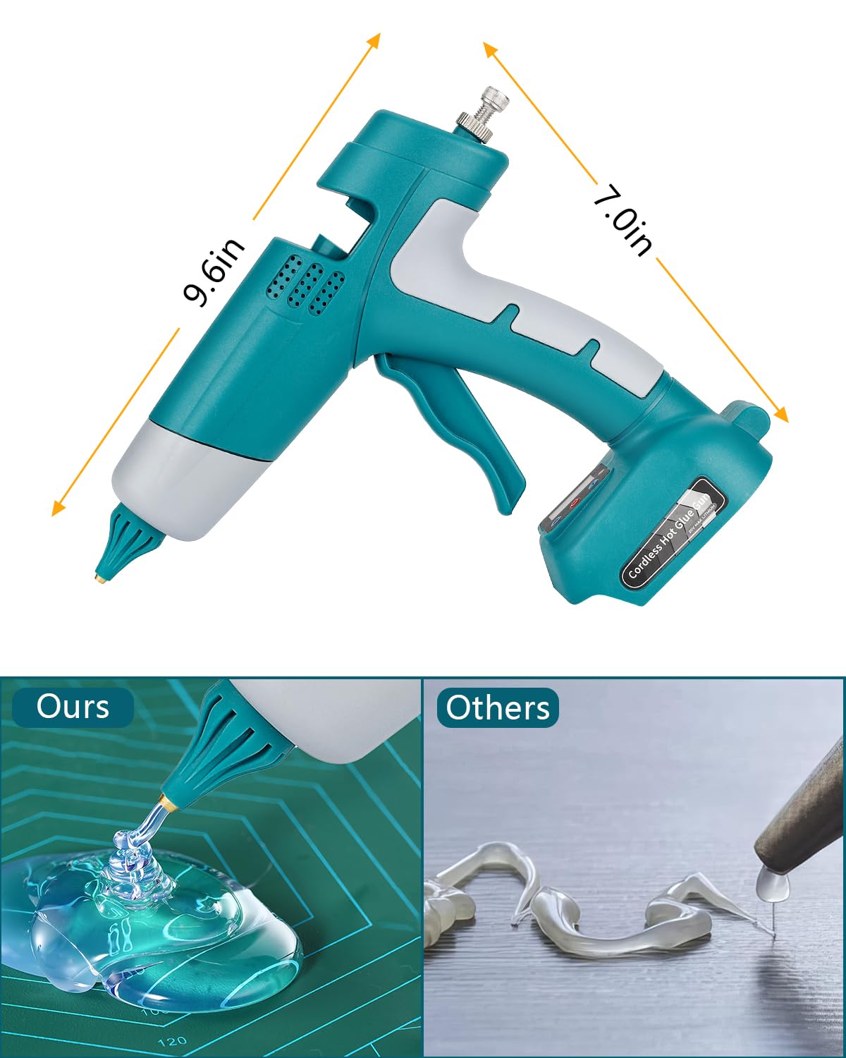 **Makita 18V LXT Cordless Hot Glue Gun Kit - 100W LED Digital Glue Gun with 10pcs 0.43