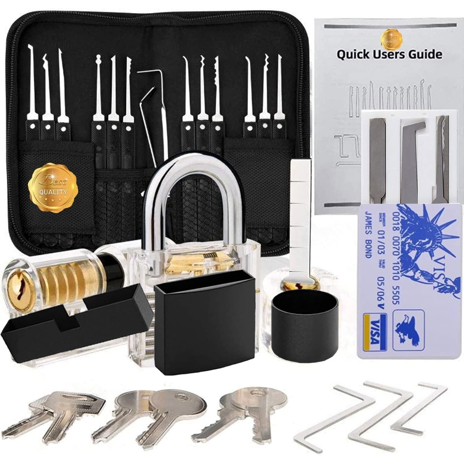 2024 Newest 34-Piece Brass Padlock Set - 2.5