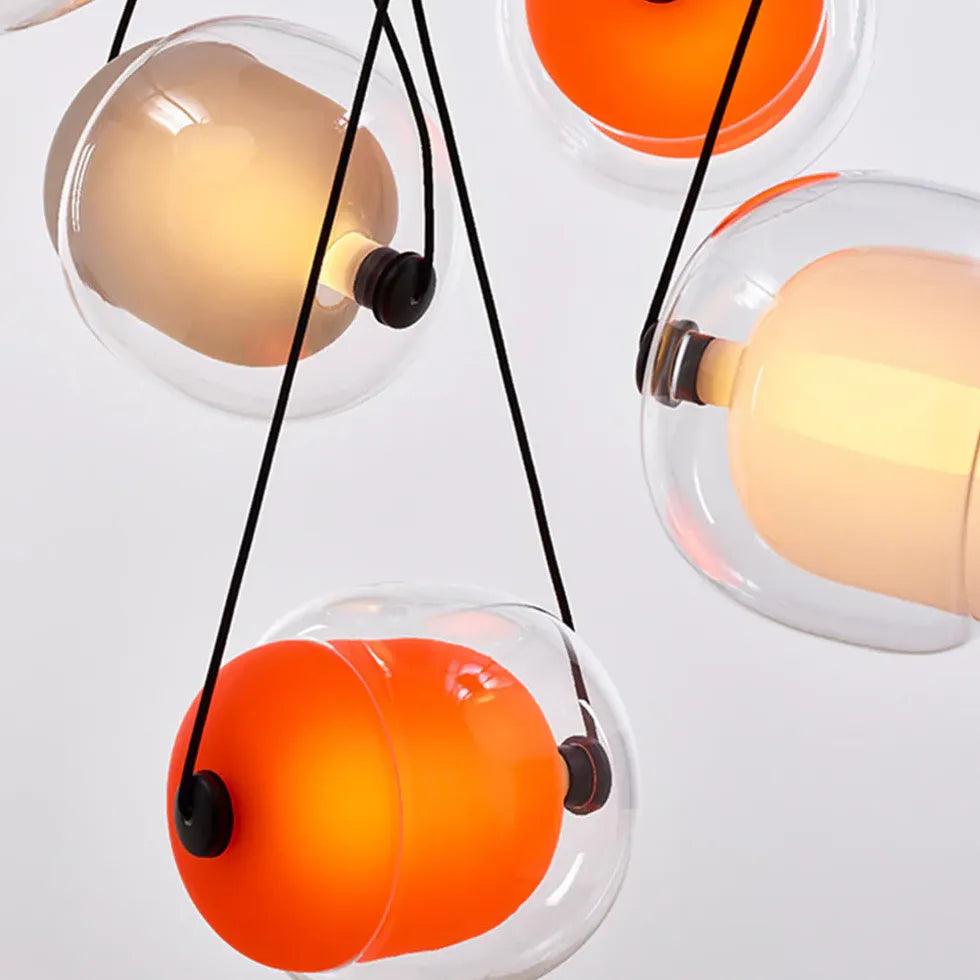 Modern Spherical Transparent Glass Pendant Light - Elegant Ceiling Lighting for Living Room, Bedroom, Dining Room & Kitchen Decor