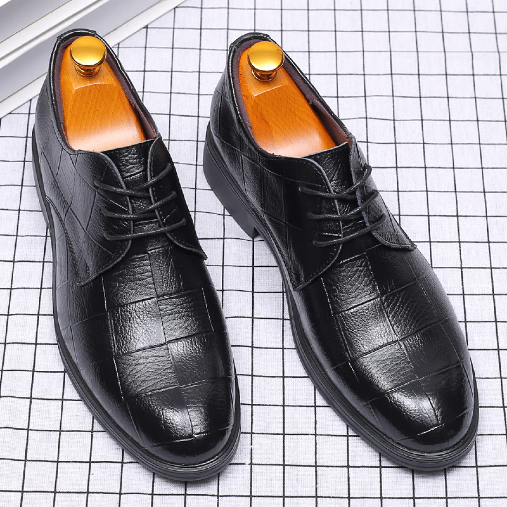 Men's Oxford Dress Shoes - Comfortable Faux Leather Business Casual Shoes with Cap Toe Design for Office, Wedding & Daily Walking | Stylish & Durable Men's Footwear for Work & Formal Occasions