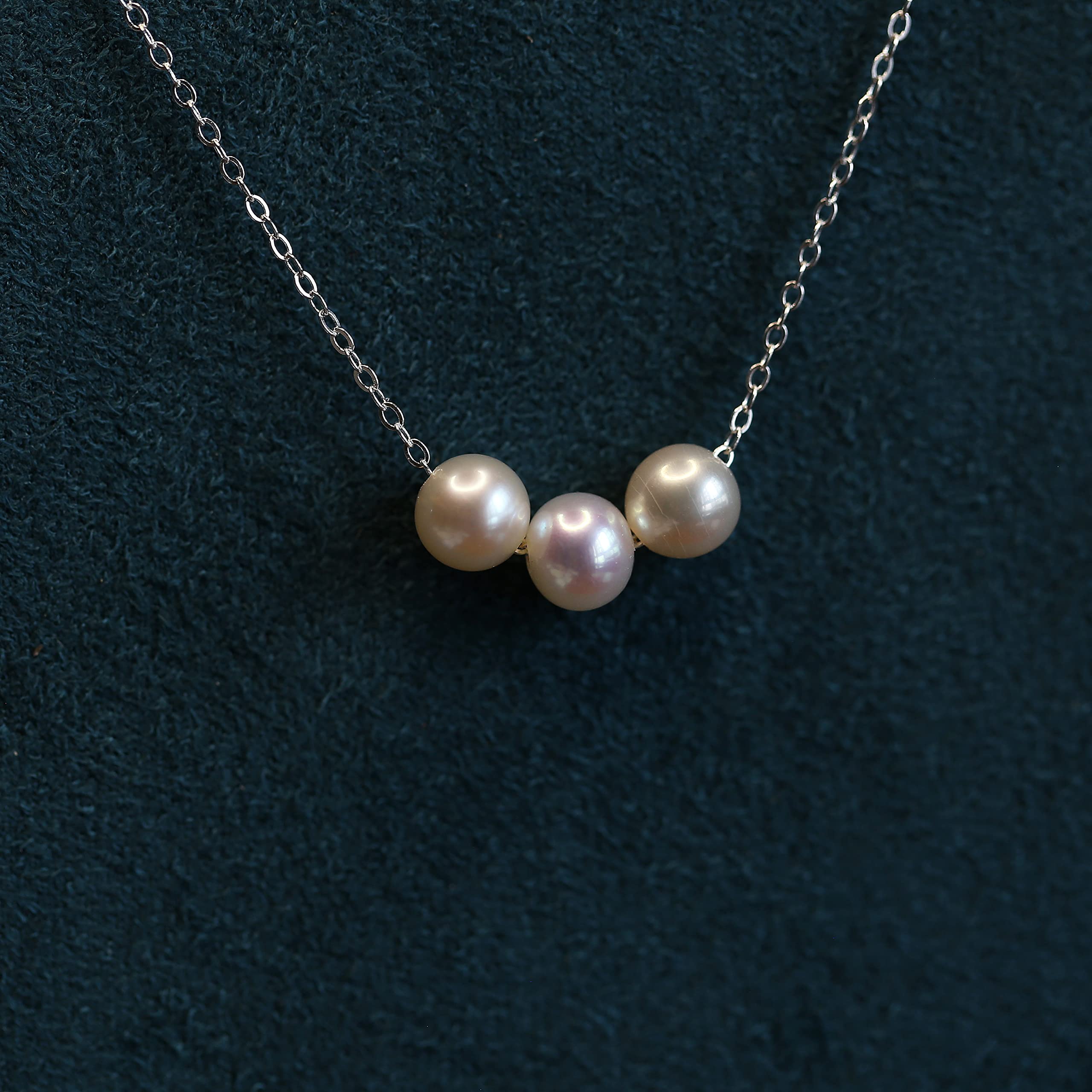 Elegant 6mm Freshwater Pearl Necklace for Women - Sterling Silver Adjustable Cable Chain, Perfect 30th Birthday Gift for Her | Ideal for Anniversaries, Weddings & Special Occasions